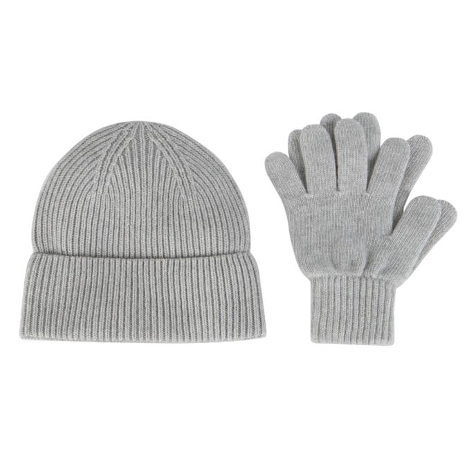 totes toasties Ladies Cashmere Blend Hat & Glove Gift Set Grey Extra Image 1